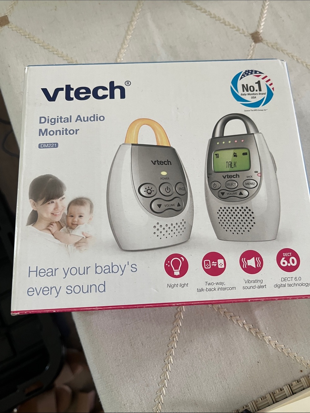 VTech Silver Digital Audio Monitor with Night Light and Two-Way Talk